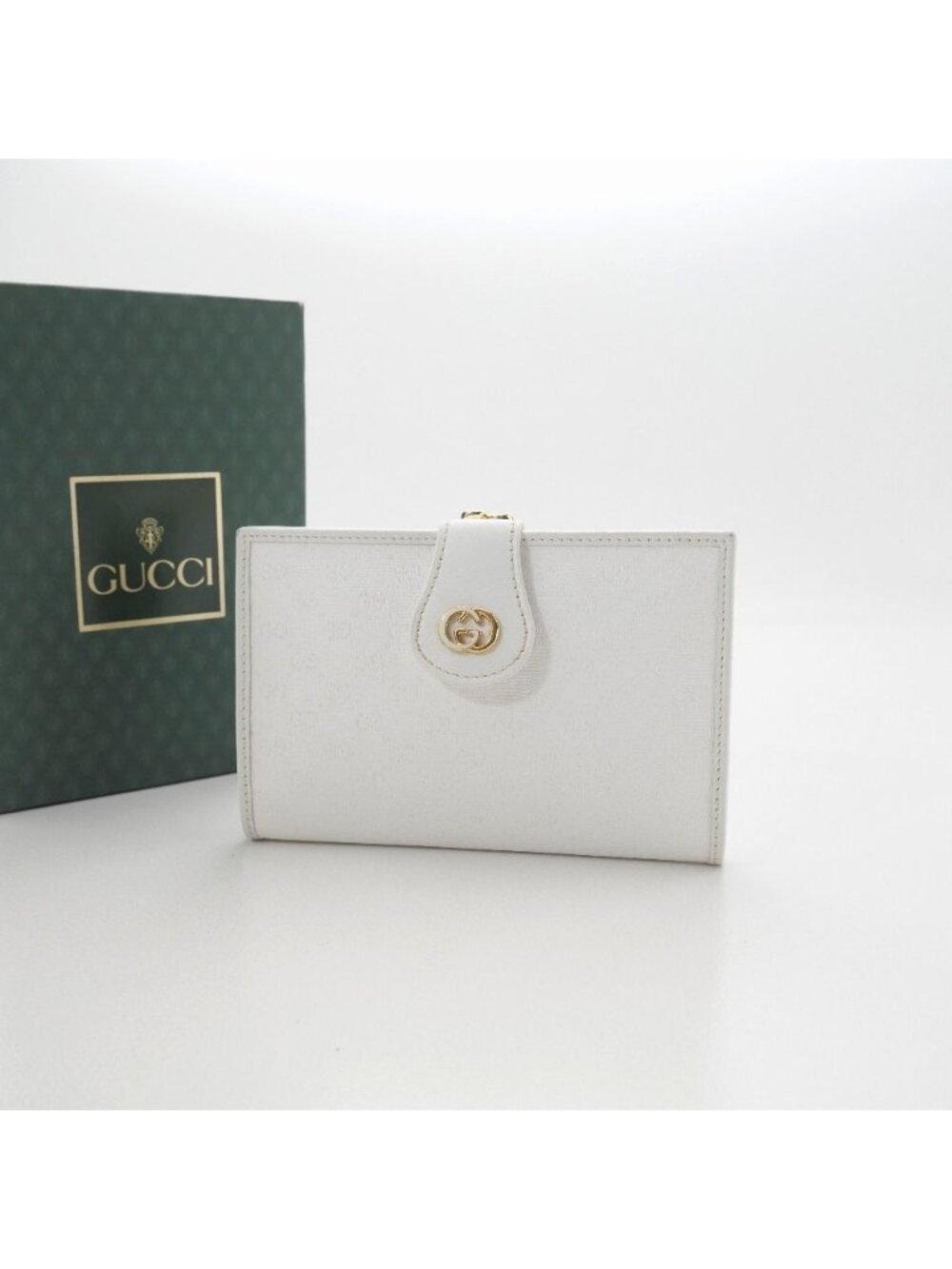 Gucci Vintage Micro GG Bifold Wallet Kiss Lock